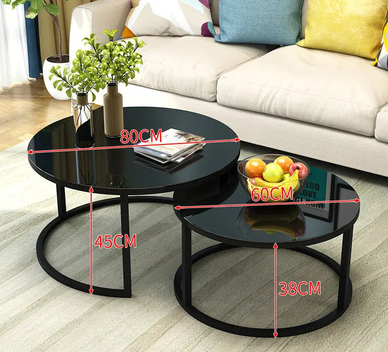 Simple Home Balcony Round Coffee Table - HASHTAG
