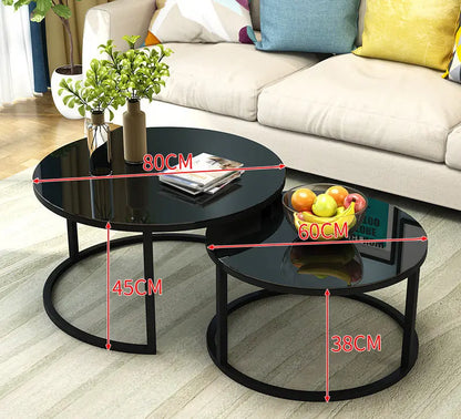 Simple Home Balcony Round Coffee Table - HASHTAG