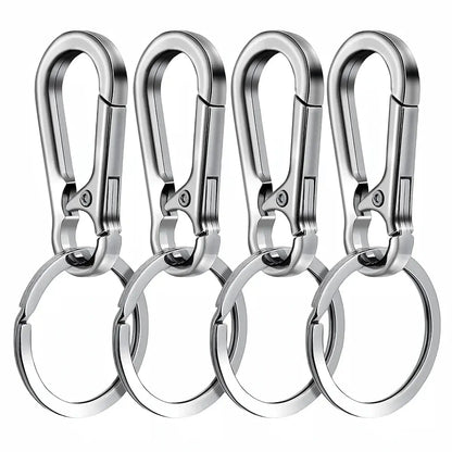 4Pcs Carabiner Clip Keychain Metal Carabiner Shape Key Ring Keyring Key Holder Clips Hook Holder Organizer for Car Keys Finder f - HASHTAG