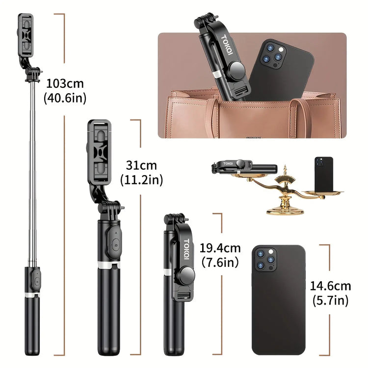 Treppiede per selfie stick da 101,6 cm, supporto per selfie stick estensibile - My Hashtag Shop