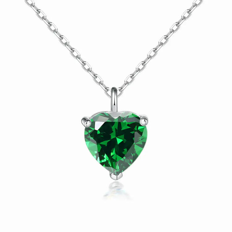 Simple Heart-shaped Zircon Pendant Necklace Versatile HASHTAG