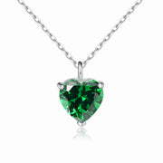 Simple Heart-shaped Zircon Pendant Necklace Versatile HASHTAG
