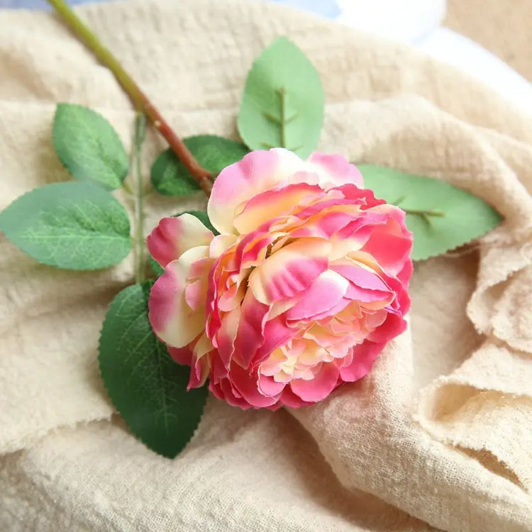 Artificial Silk Flower Single Short Branch Rose Liebe - Making Life Easier