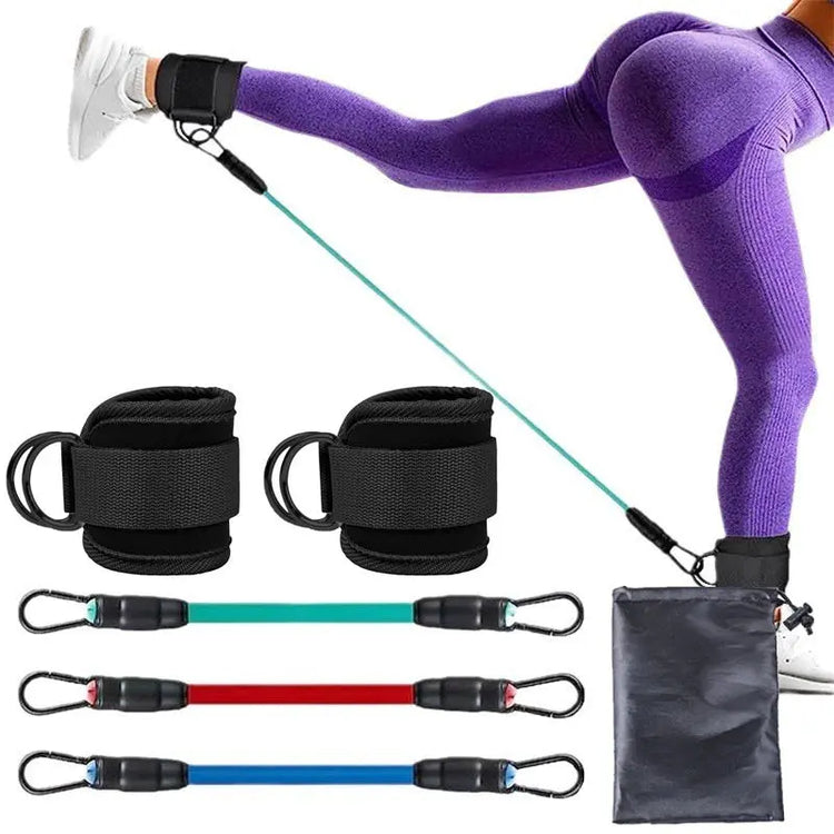 Ankle Strap Resistance Bands Hip Leg Strength Pull Rope Fitness Elastic Training Home Yoga Pilate Crossfit Workout Gym Equipment - HASHTAG