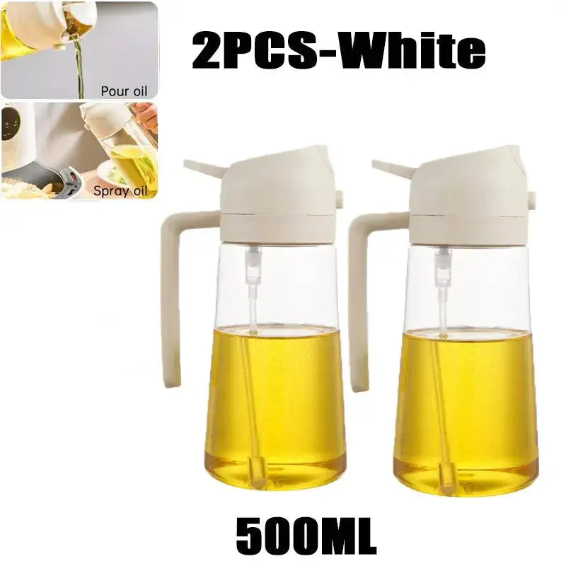 2in1 Kitchen Spray Oil Dispenser Oil Sprayer Polisher Or Only Brush Spray for Air Fryer Salad Grilling Roasting Cooking Kitchen HASHTAG