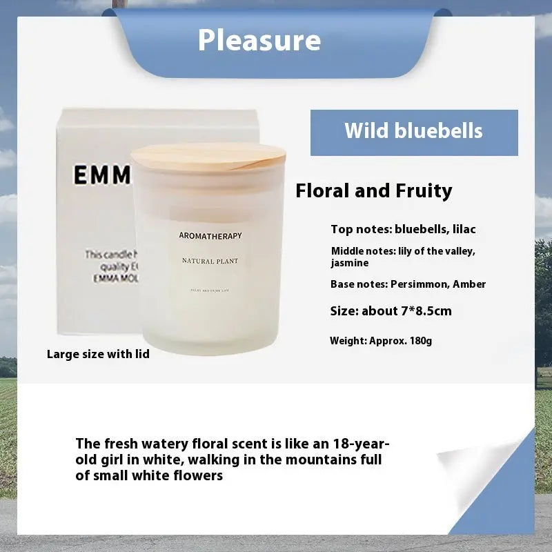 Scented Candles FIne Glass Jar Sealed With Wooden Lid Liebe - Making Life Easier