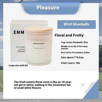 Scented Candles FIne Glass Jar Sealed With Wooden Lid Liebe - Making Life Easier