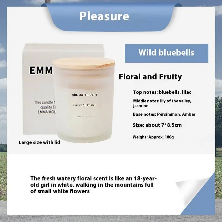 Scented Candles FIne Glass Jar Sealed With Wooden Lid Liebe - Making Life Easier