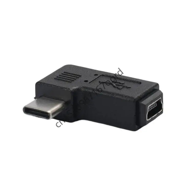 Mini USB to USB C Converter 90 Degree Type-C Male to Mini USB Female Adapter 634A - HASHTAG