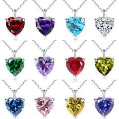 Simple Heart-shaped Zircon Pendant Necklace Versatile HASHTAG