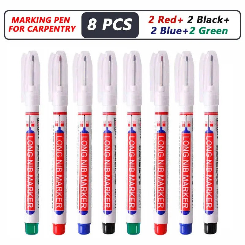 1-40PCS 20mm Deep Hole Long Nib Head Markers For Metal Perforating Pen Waterproof Bathroom Woodworking Decoration Multi-Purpose - My Hashtag Shop