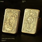 Exquisite Brass Kerosene Lighter Slim Windproof Vintage Grinding Wheel Ignition Lighter Cigarette Accessories Men&
