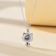 I Love Your Cat Photo Customized Projection Necklace HASHTAG