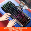 YINDIAO V2 Computer Wired Keyboard E-sports Gaming Typing Office Universal USB Plug-in Hair Light Keyboard Available For Windows System HASHTAG