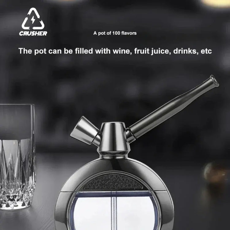CRUSHER Dry Herb Grass Tobacco Pipes Kit Zinc Alloy Hookah Set Men and Women Use Double Filter Water Smoking Pipe Accessories - HASHTAG
