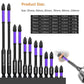 6/12 Pcs Magnetic Screwdriver Bits Non-slip Shockproof Phillips Impact Bits Hex Shank Alloy Steel Bits Suitable for Power Tools - HASHTAG