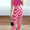 Casual Two-piece Pants Set, Crop Tank Top & Geo Print Pants Outfits, Women's Clothing HASHTAG