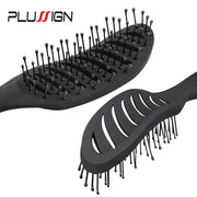 Styling Curly Hair Brush Salon Massager Comb Brush Detangling Drying Brush Anti Static Curved Vent Brush Scalp Massage Comb HASHTAG