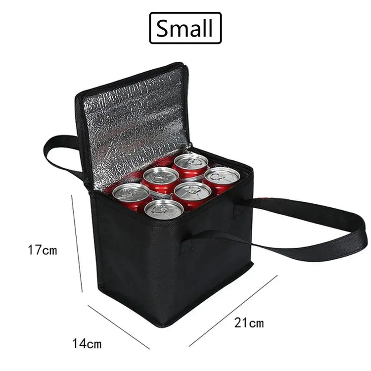 Portable Lunch Cooler Bag Folding Insulation Picnic Ice Pack Food Thermal Bag Drink Carrier Insulated Bags Beer Delivery Bag - HASHTAG