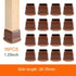 16PCS Transparent Table Chair Leg Protectors Caps Round Square for Furniture Foot Legs Cover Floor Protector with Felt Bottom - HASHTAG