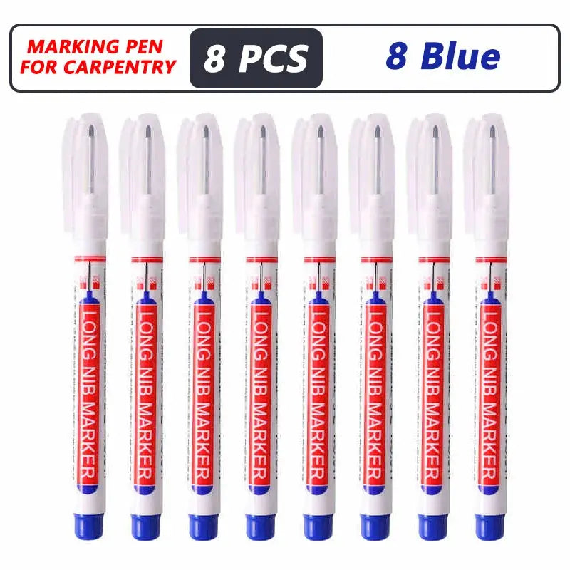 1-40PCS 20mm Deep Hole Long Nib Head Markers For Metal Perforating Pen Waterproof Bathroom Woodworking Decoration Multi-Purpose - My Hashtag Shop