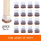 16PCS Transparent Table Chair Leg Protectors Caps Round Square for Furniture Foot Legs Cover Floor Protector with Felt Bottom - HASHTAG
