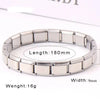 9 mm Wide Stainless Steel Bracelets Simple Trendy Style Daily Wear Silver-Color Charm Bracelet For Women On Party Unisex Style HASHTAG