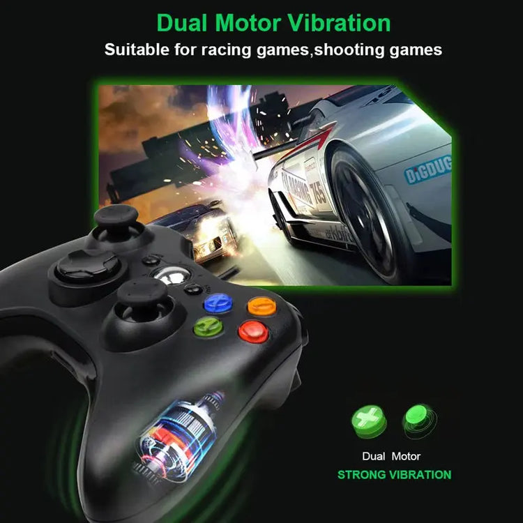 For Xbox 360 /360 Slim USB Wired Controller Console Gamepad Joypad for PC Joystick for 360 Console with Dual-Vibration Turbo