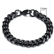 Vnox Mens Simple 3-11mm Stainless Steel Curb Cuban Link Chain Bracelets for Women Unisex Wrist Jewelry Gifts HASHTAG