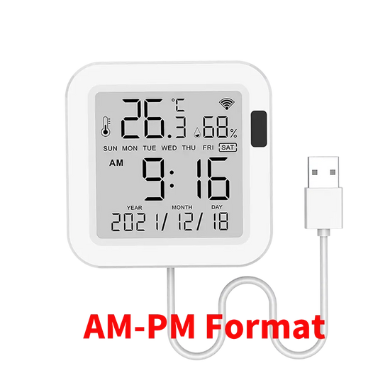 Smart Thermometer hygrometer Tuya WiFi Temperature and Humidity Sensor With Backlight APP Remote Control Work with Tuya Alexa - My Hashtag Shop