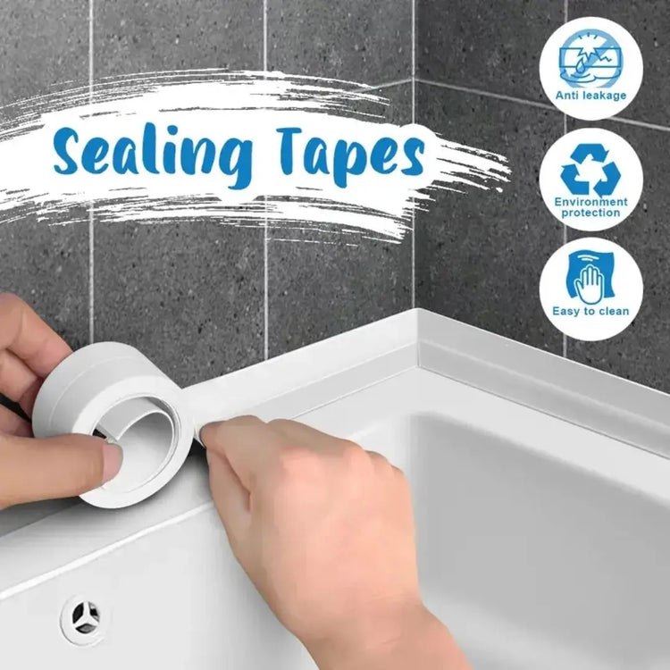 3.2m PVC Waterproof Sealing Tape for Bathroom Sink, Shower, Bathtub and Toilet - Self Adhesive Wall Sticker - HASHTAG