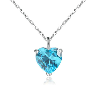 Simple Heart-shaped Zircon Pendant Necklace Versatile HASHTAG
