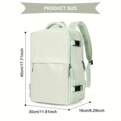 Large Capacity Travel Backpack, Multi-functional Business Trip Bag With Suitcase Sleeve, Nylon Computer Schoolbag Fits 14-inch Laptop HASHTAG