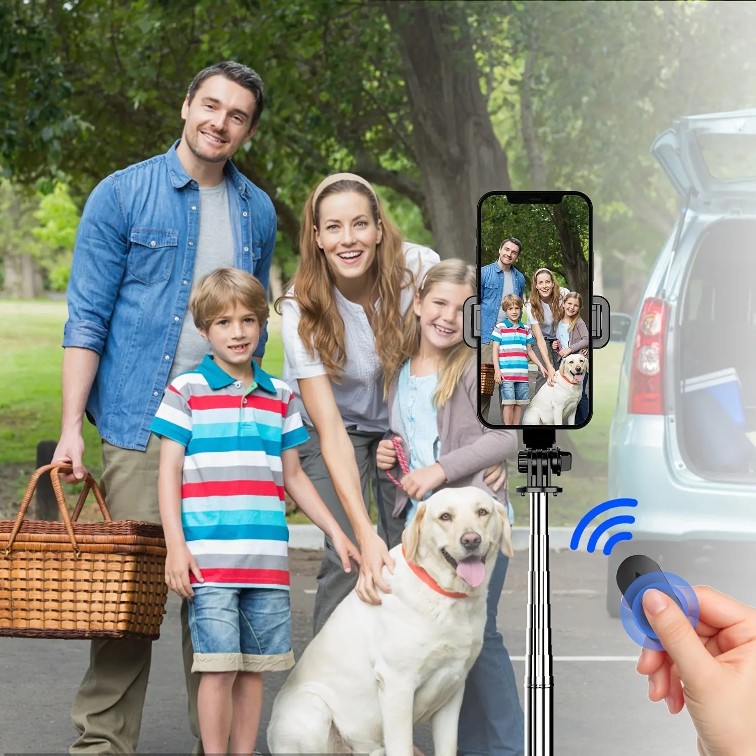 Treppiede per selfie stick da 101,6 cm, supporto per selfie stick estensibile - My Hashtag Shop