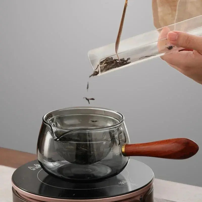 Semi-automatic Rotary Heat-resistant Glass Teapot Lazy Tea Making With Infuser And Wooden Handle Office Home Accessories Cucina Gadgets AliExpress