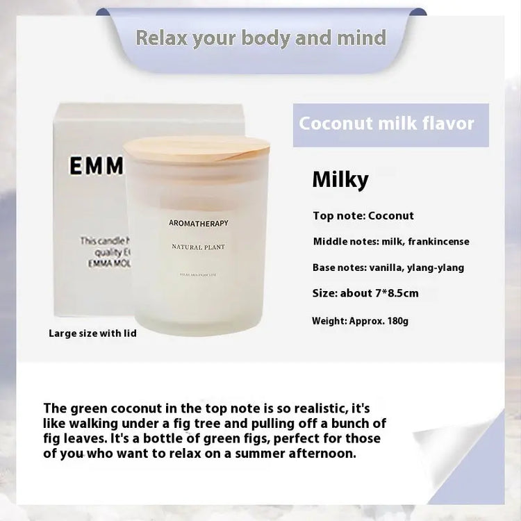 Scented Candles FIne Glass Jar Sealed With Wooden Lid Liebe - Making Life Easier