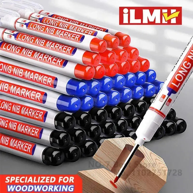 1-40PCS 20mm Deep Hole Long Nib Head Markers For Metal Perforating Pen Waterproof Bathroom Woodworking Decoration Multi-Purpose - My Hashtag Shop
