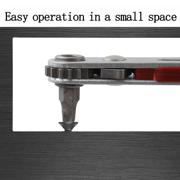 Multifunctional Bidirectional Forward and Reverse Ratchet Screwdriver Elbow Flat Head Wrench Cross Screwdriver Slotted Tool - HASHTAG