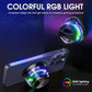 Mini Travel Stereo Speaker Outdoor Magnetic Bluetooth Speaker Wireless Portable with RGB Color Light and Phone Holder for IOS - HASHTAG