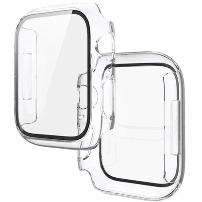 Tempered Glass+Cover for Apple Watch 11 10 9 8 7 46Mm 42Mm PC Bumper Screen Protector Case Iwatch Series 7 6 5 4 SE3 44 40 45Mm