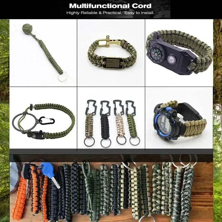 5/15/30m Paracord Rope 7 Strand 4mm Military Tactical 550 Parachute Cord Camping Accessories Outdoor Survival DIY Bracelet Line HASHTAG