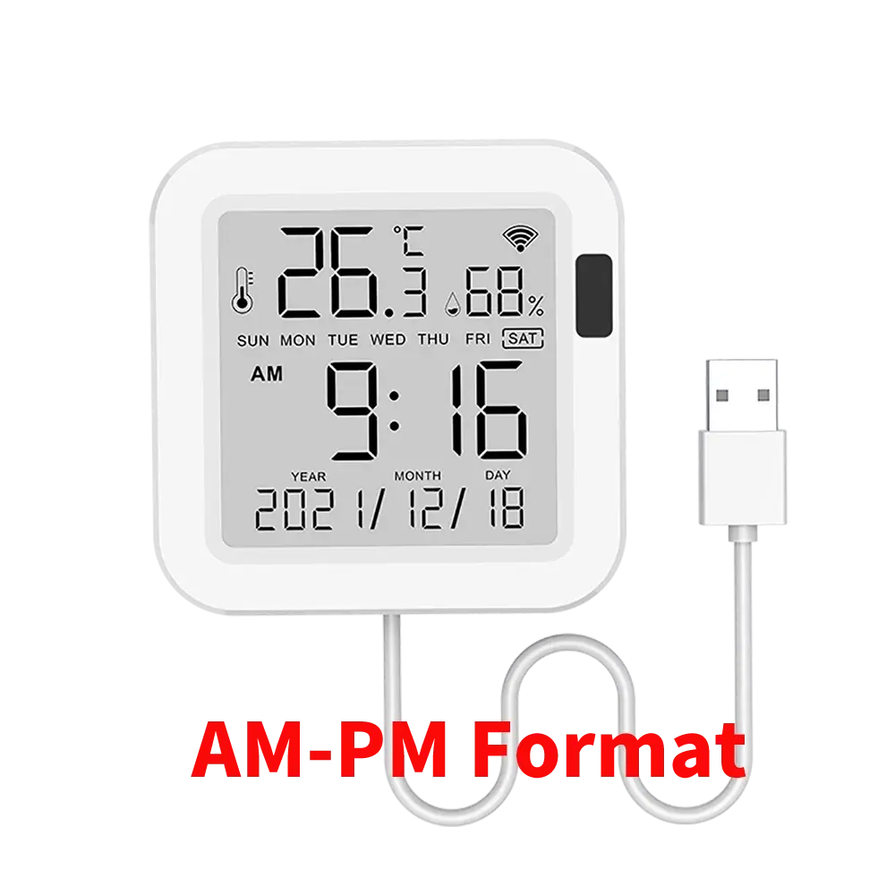 Smart Thermometer hygrometer Tuya WiFi Temperature and Humidity Sensor With Backlight APP Remote Control Work with Tuya Alexa - My Hashtag Shop
