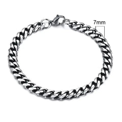 Vnox Mens Simple 3-11mm Stainless Steel Curb Cuban Link Chain Bracelets for Women Unisex Wrist Jewelry Gifts HASHTAG