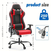 Recliner Executive Chair Ergonomic Gaming Chair Home Office Desk Chair With Wheels High Back Computer Chair With Lift Armrest, Lumbar Support, Headrest HASHTAG
