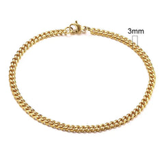 Vnox Mens Simple 3-11mm Stainless Steel Curb Cuban Link Chain Bracelets for Women Unisex Wrist Jewelry Gifts HASHTAG