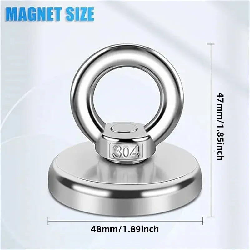 D16~D42mm Strong Suction Salvage Helper, Made of N52 Heavy Rare Earth Material, with Countersunk Hole and Eyebolt Suction metal - My Hashtag Shop