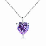 Simple Heart-shaped Zircon Pendant Necklace Versatile HASHTAG