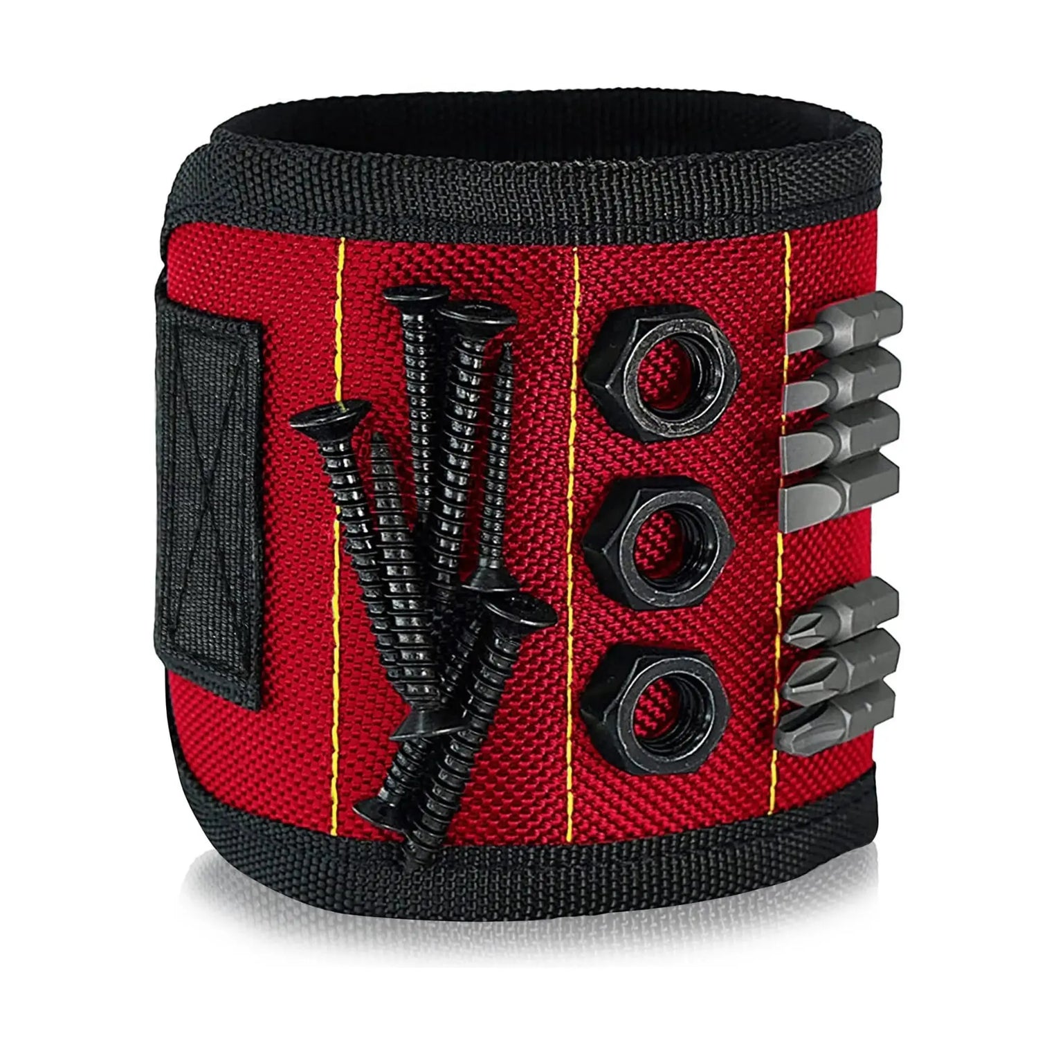 Magnetic wristband comes with 10 strong magnets wrist power repair tool accessories for screws nails bolts drills fasteners DIY HASHTAG