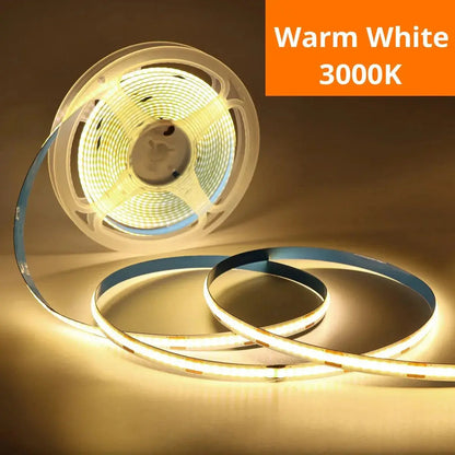 LED COB Light Strip Touch Dimmer Flexible Diode Tape 5V USB Linear Indoor Lighting Lamp Room DIY TV Mirror Backlight Wall Decor 