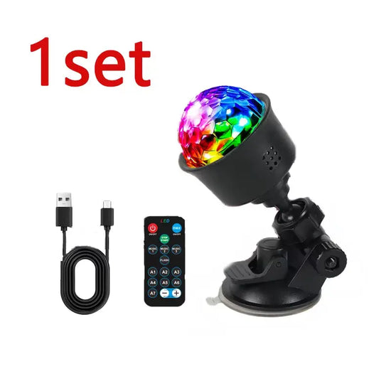 7 Colors Strobe Light Sound Activated Stage with Remote Control Disco Ball Lamps for Home Room Parties Kids Birthday Wedding Bar